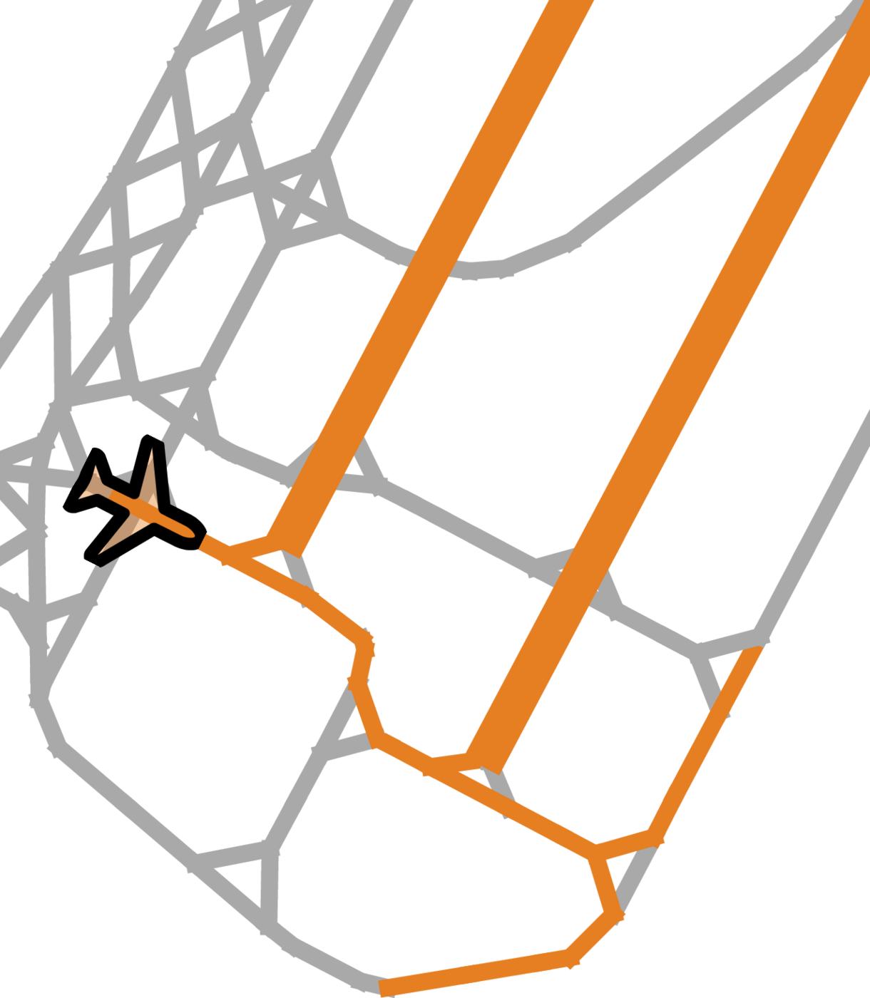 Graph traversal identifying reachable pathways at KSFO